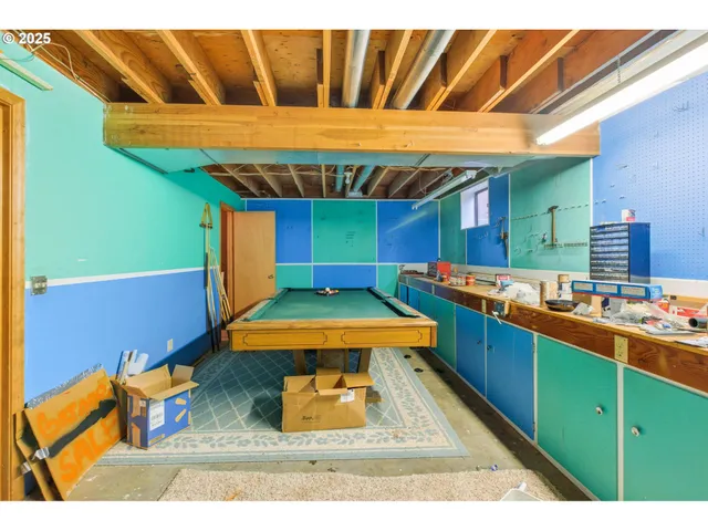 a room with furniture and a fireplace