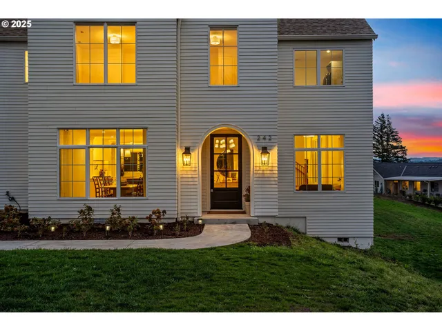 a front view of a house having yard