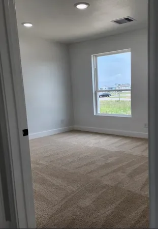 an empty room with a window