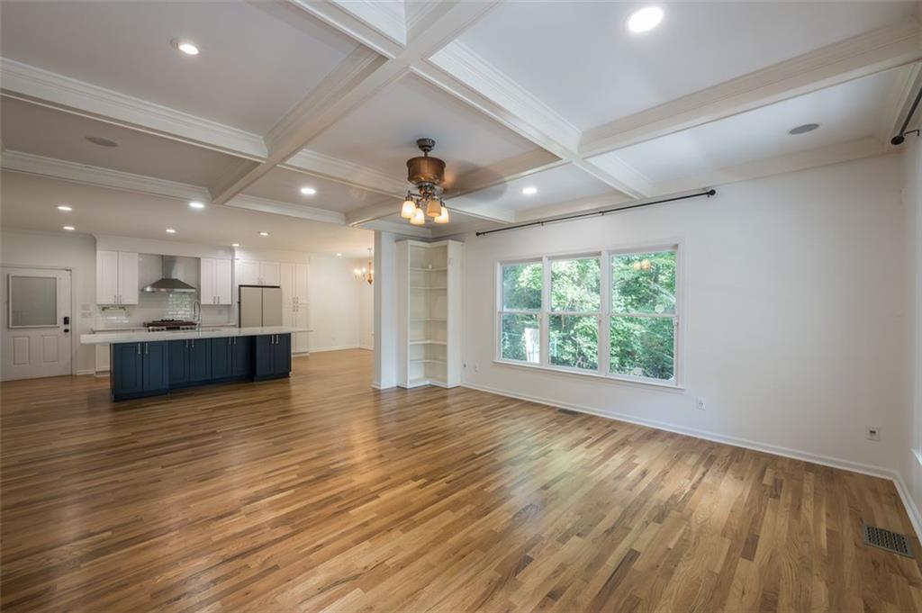 1018 Berne Street Southeast Atlanta, GA 30316 - Photo 5 of 34 a view of kitchen and kitchen with furniture wooden floor and window