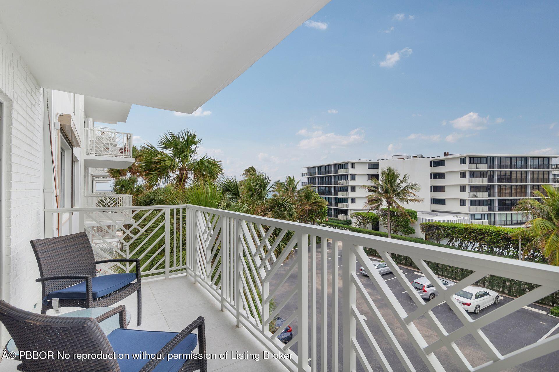 170 North Ocean Boulevard, Unit 409 Palm Beach, FL 33480 - Photo 16 of 34 a view of balcony with furniture