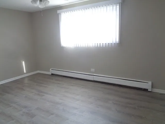 an empty room with a window