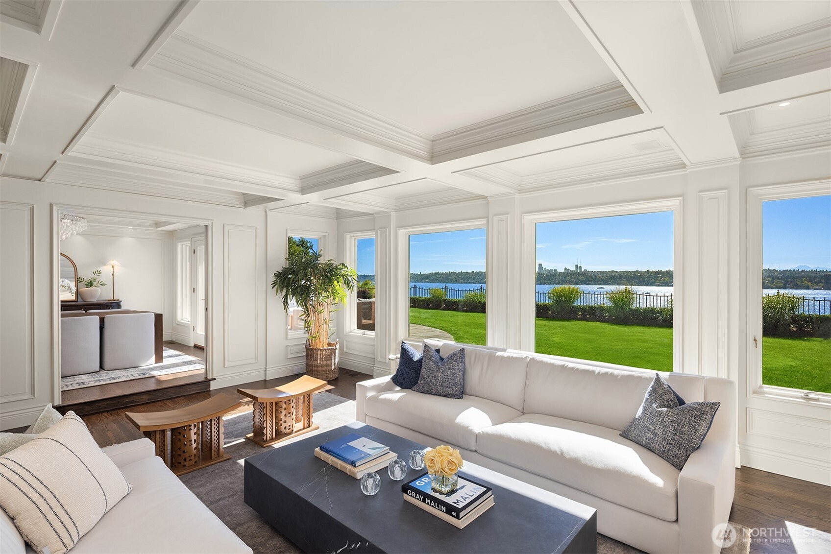 2307 Evergreen Point Road Medina, WA 98039 - Photo 10 of 40 a living room with furniture and a large window