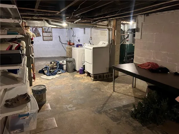 a view of storage and utility room