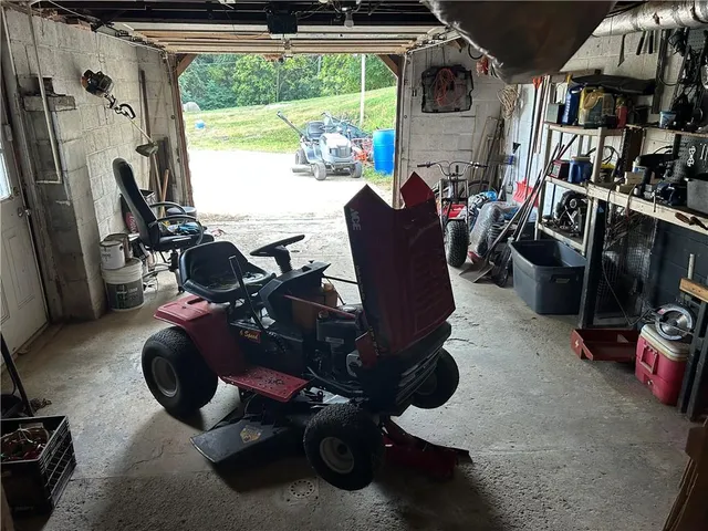 a view of a lake with a big yard