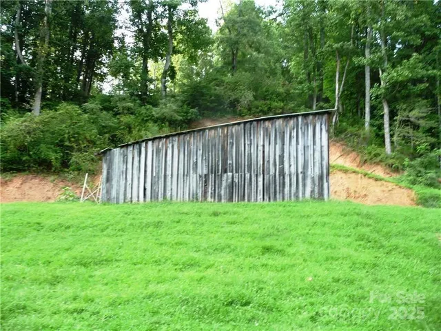 a view of a park with slide