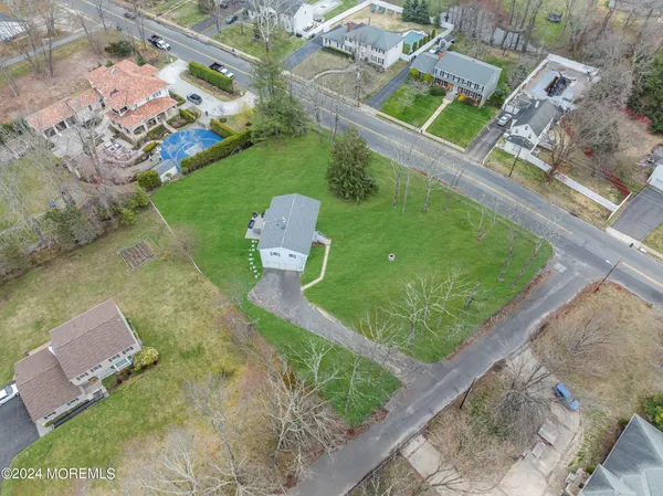an aerial view of multiple house