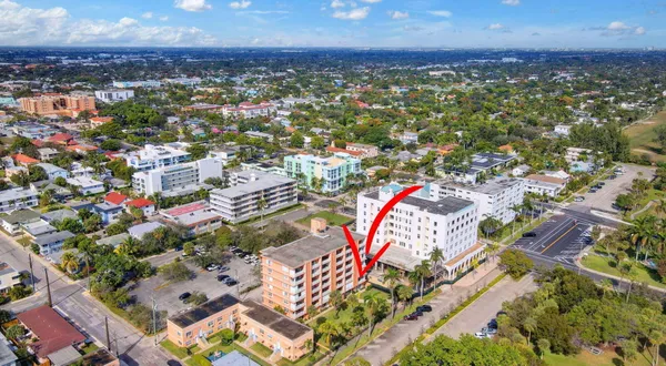an aerial view of multiple house