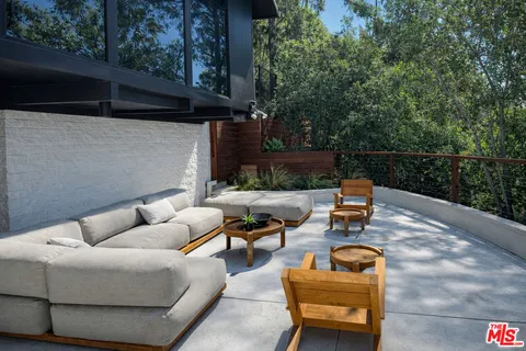 a terrace view with seating space