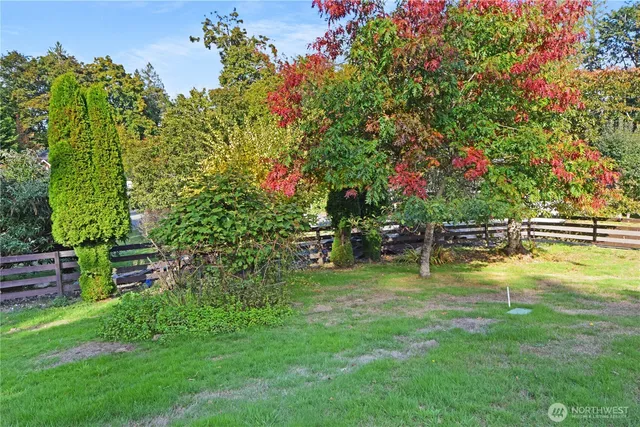 a view of a porch with a yard
