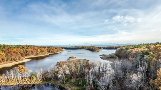 a view of lake with mountain
