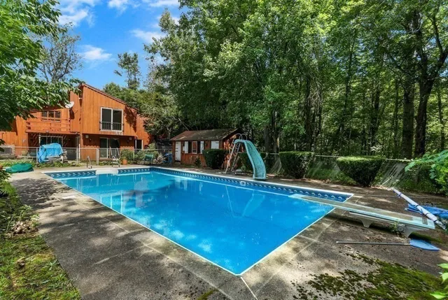 a view of a house with pool