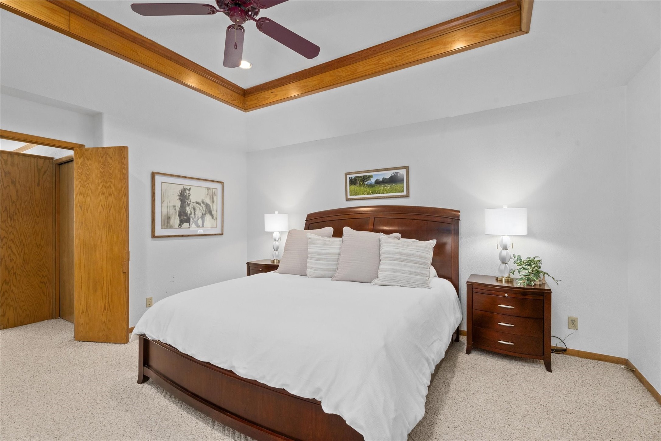 241 Harbour Point Circle Coldspring, TX 77331 - Photo 19 of 33 Primary bedroom with recessed ceiling.