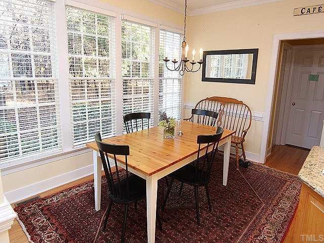 2716 Amstel Way Raleigh, NC 27613 - Photo 5 of 12 a view of a dining room with furniture window and wooden floor