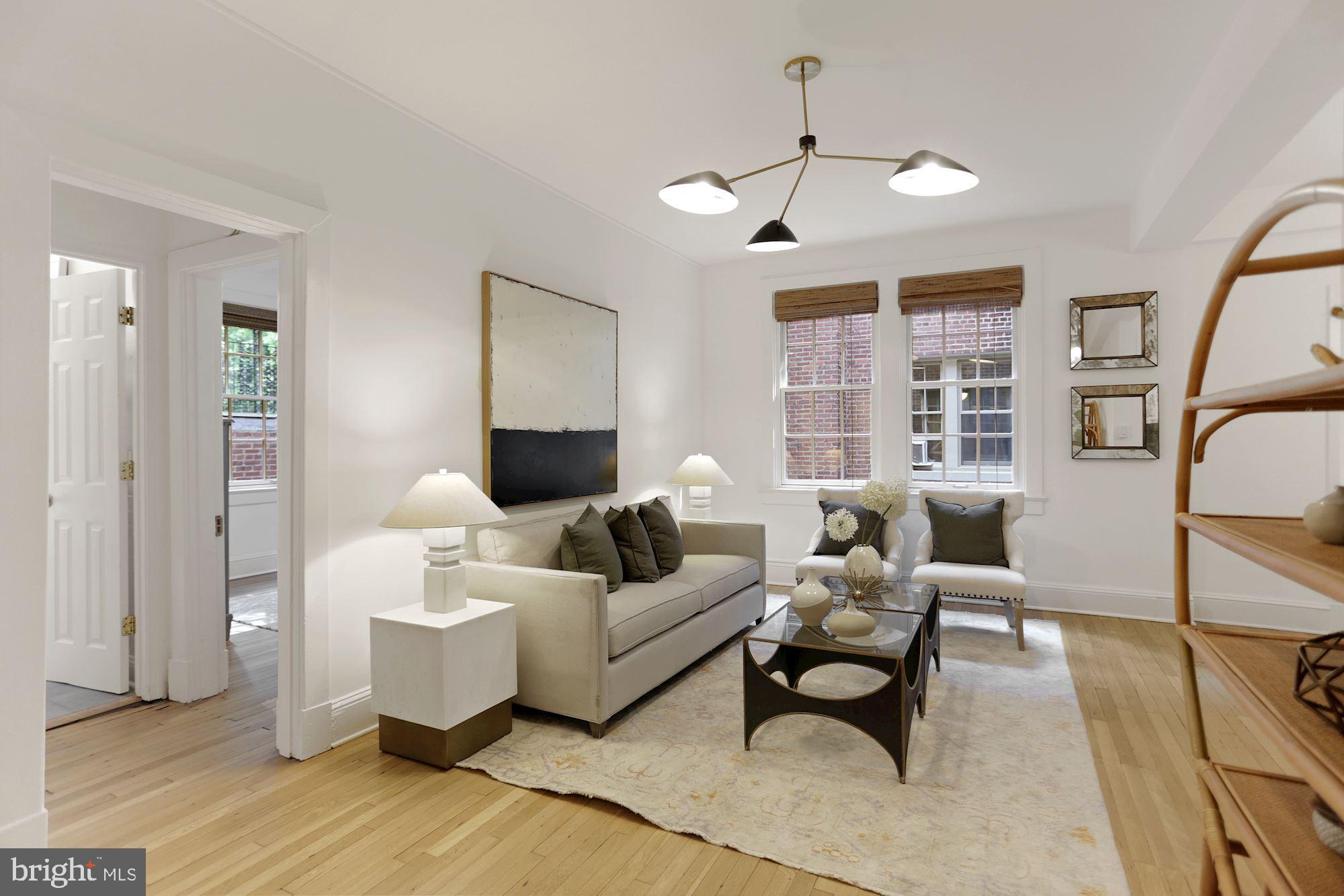 1705 Lanier Place Northwest, Unit 304 Washington, DC 20009 - Photo 5 of 35 Living Room w Gorgeous, Newly Refinished Hardwoods