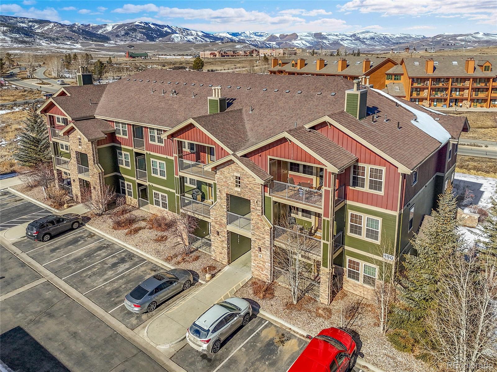 150 Village Road, Unit A302 Granby, CO 80446 - Photo 49 of 50 an aerial view of a residential apartment building with a city view
