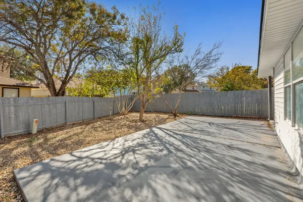 a backyard of a house