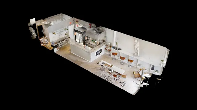 a view of a house with backyard sitting area and garden