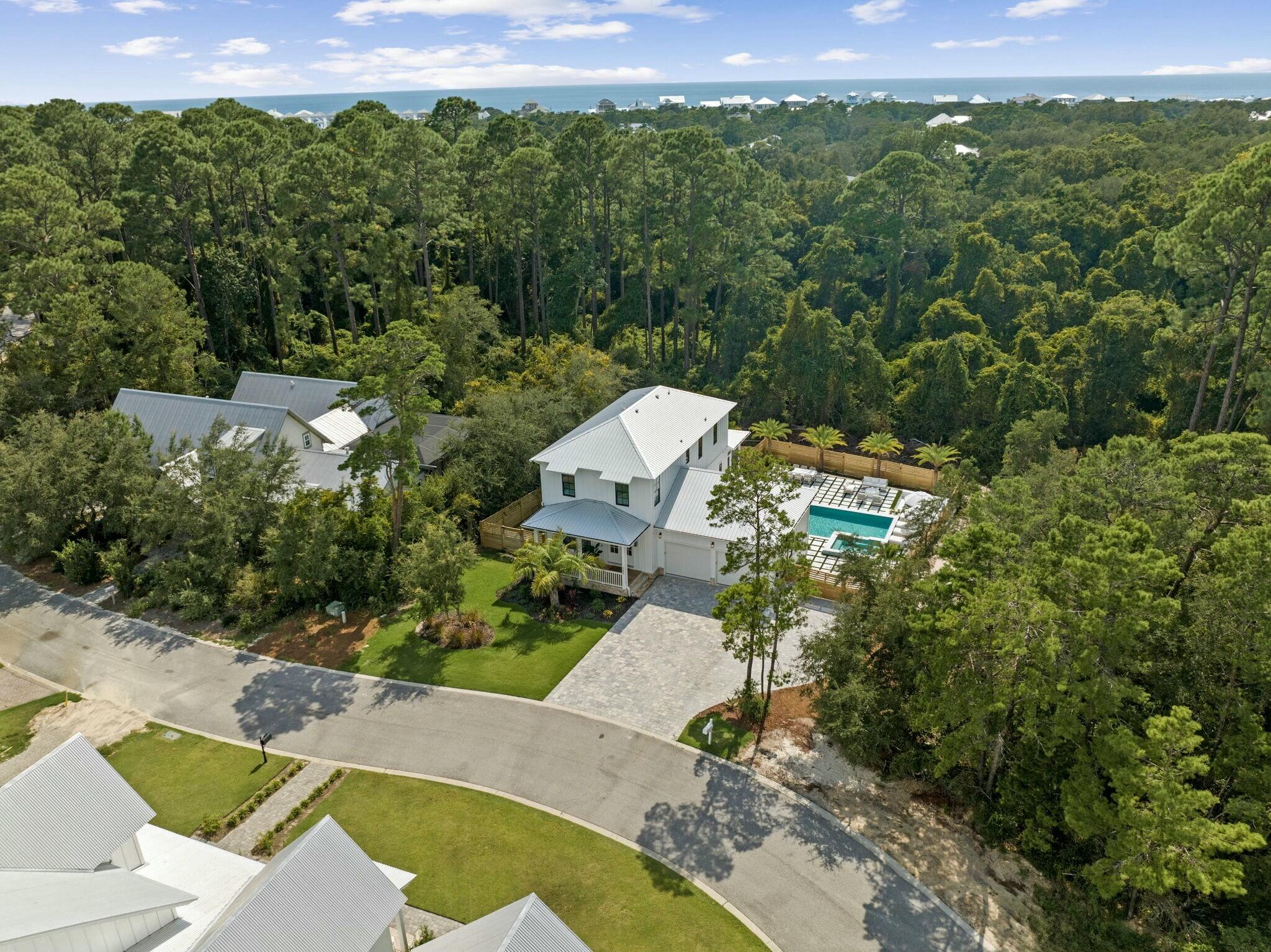 349 Seabreeze Blvd Inlet Beach Inlet Beach, FL 32461 - Photo 17 of 74 an aerial view of a house with a yard