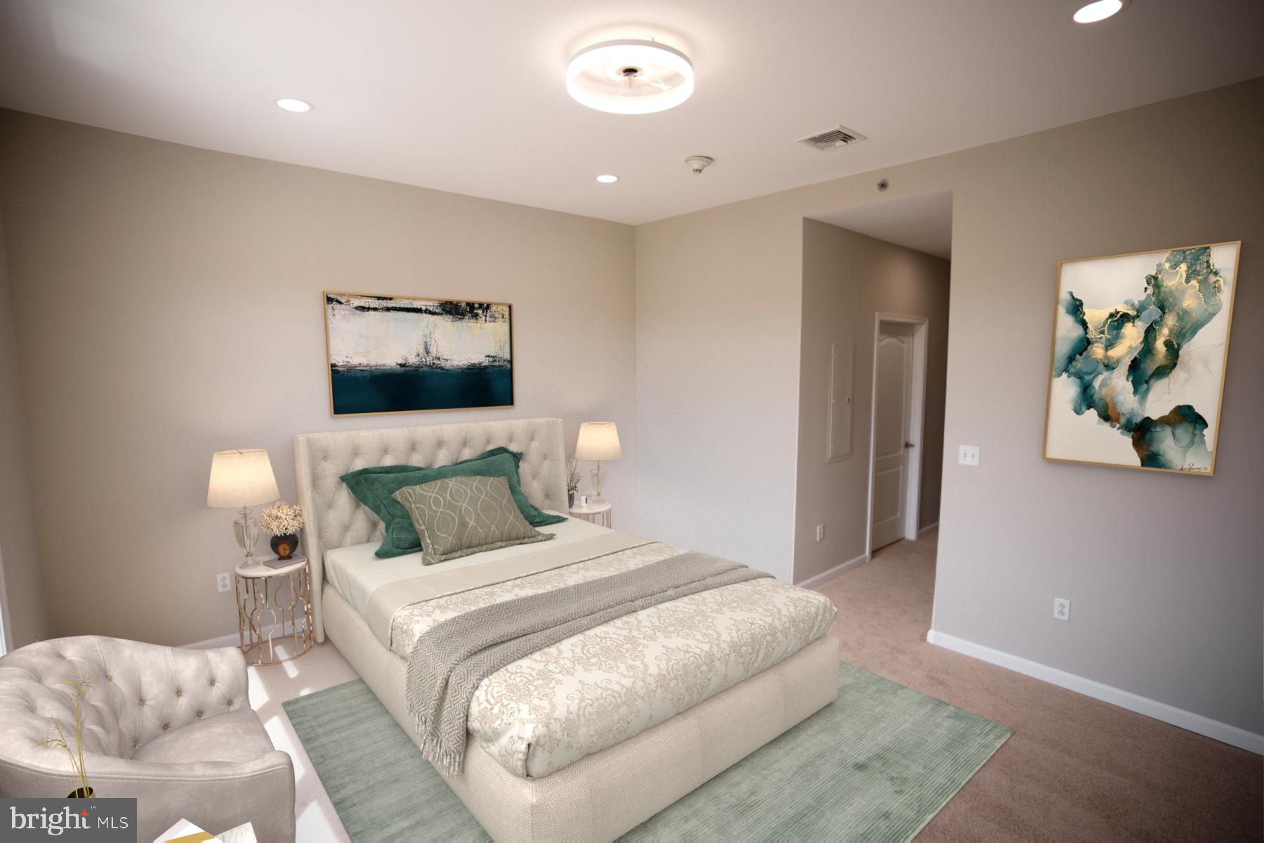 528 Carson Terrace Huntingdon Valley, PA 19006 - Photo 4 of 43 a bedroom with a bed and a couch