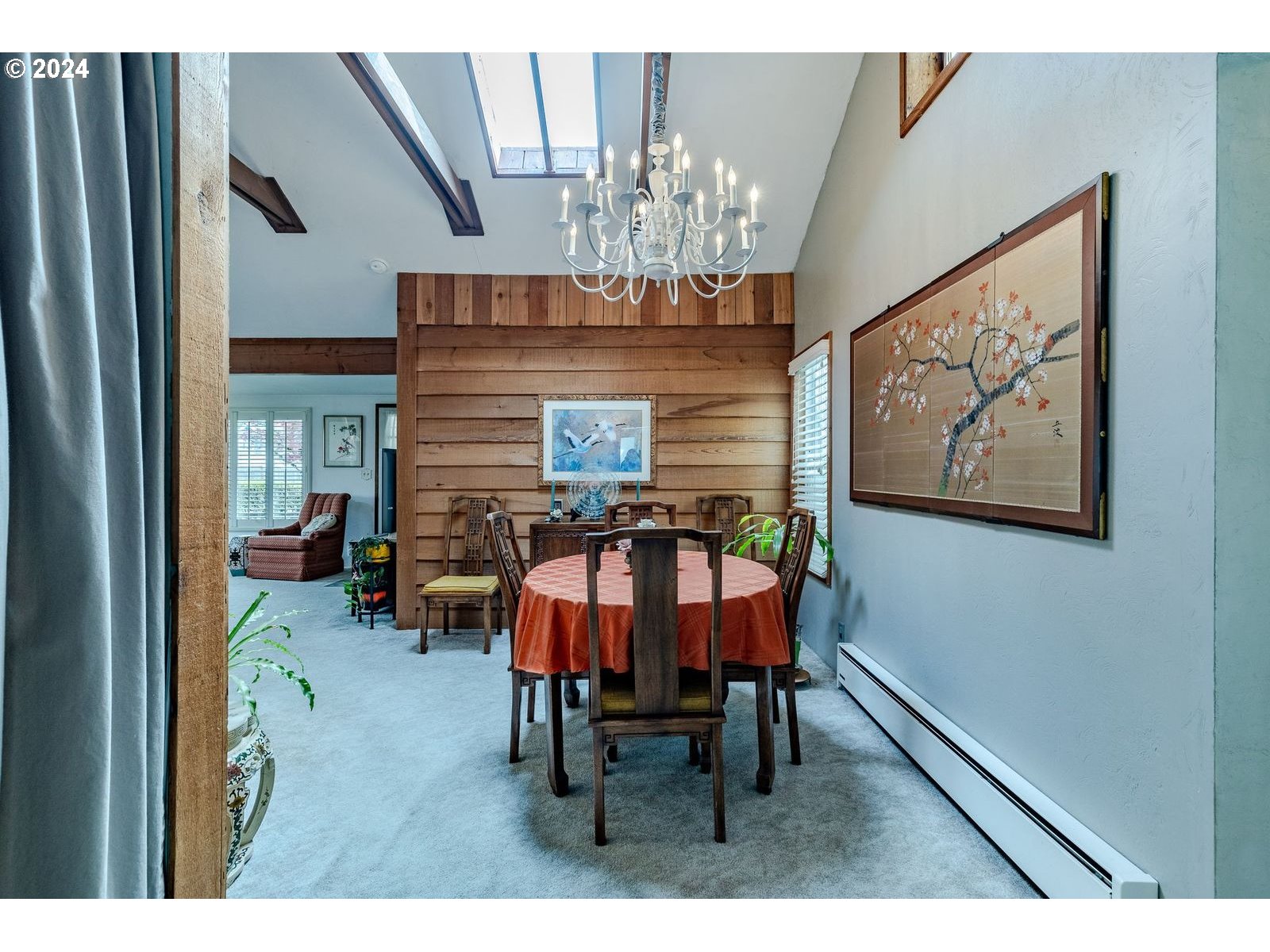1450 Bogart Lane Eugene, OR 97401 - Photo 9 of 34 a dining room with furniture a chandelier and window