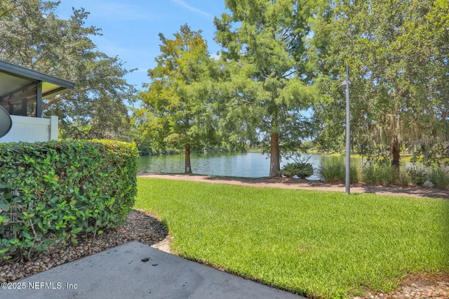 a view of yard and patio