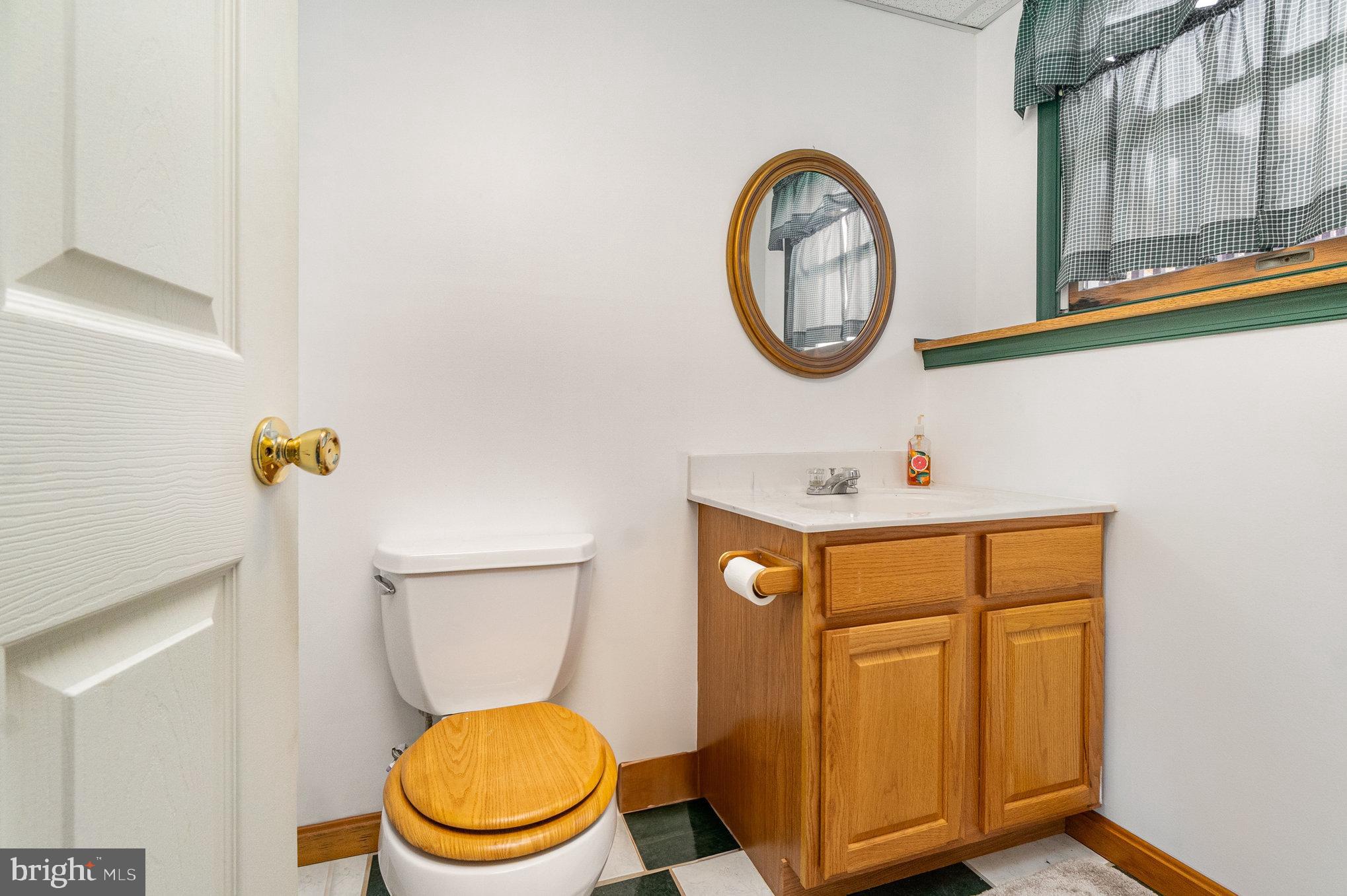 316 Hitching Post Drive Rising Sun, MD 21911 - Photo 25 of 42 a bathroom with a toilet mirror and vanity
