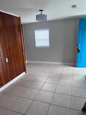 a view of a livingroom with a window