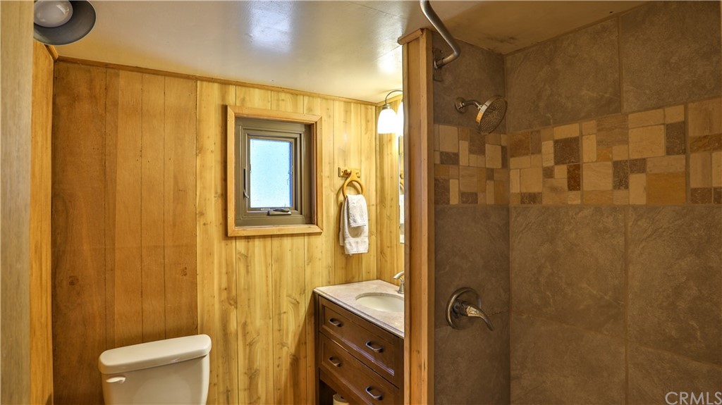 34 Manker Flats Mt Baldy, CA 91759 - Photo 15 of 30 a bathroom with a shower and a sink