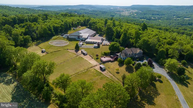 an aerial view of multiple house
