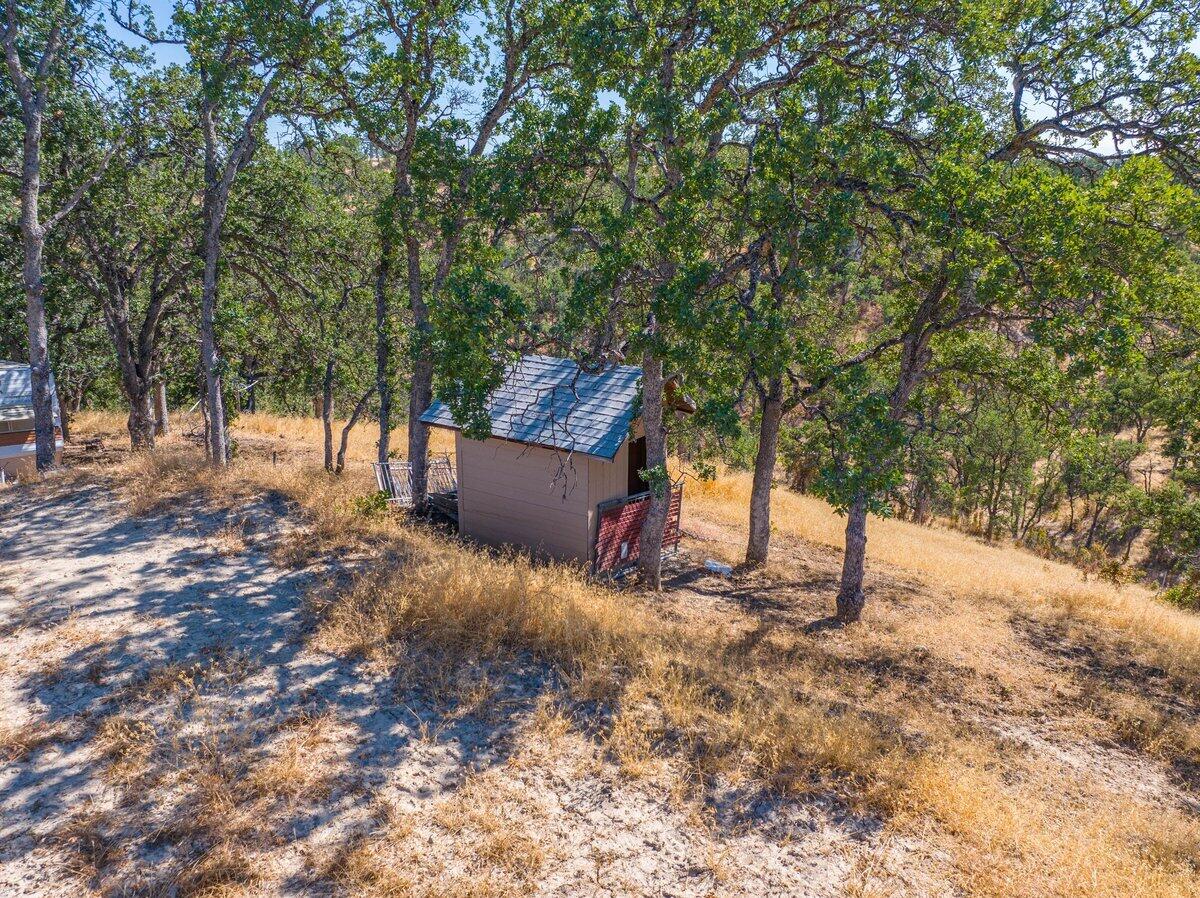 6917 Earpe Court Corning, CA 96021 - Photo 5 of 12 a backyard of a house with trees and covered with wooden fence