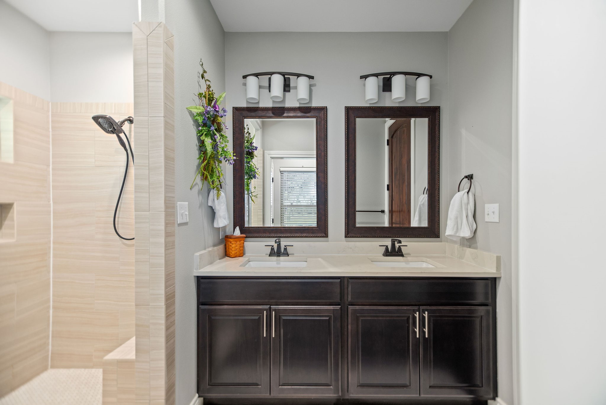 437 Bischoff Road Inez, TX 77968 - Photo 20 of 45 a bathroom with a sink double vanity and a mirror