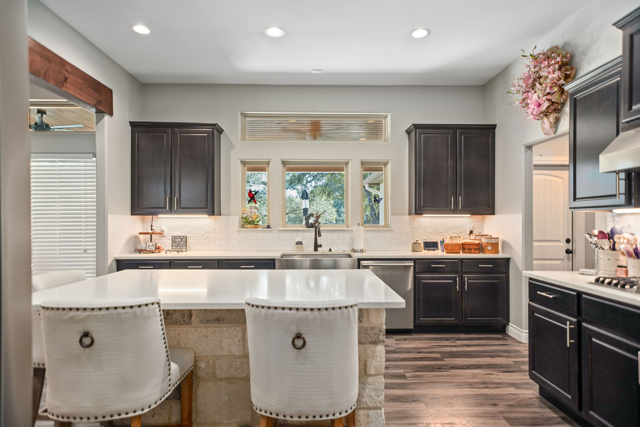 437 Bischoff Road Inez, TX 77968 - Photo 8 of 45 a kitchen with a sink stove and cabinets