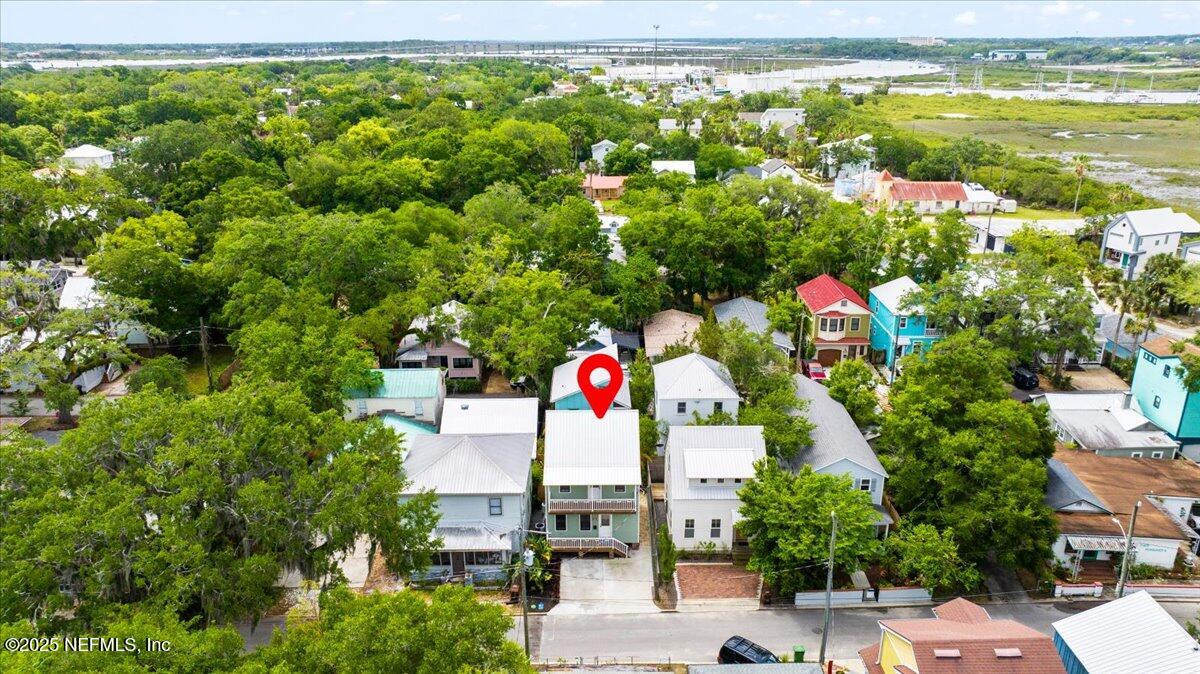 121 Moore Street St. Augustine, FL 32084 - Photo 27 of 31 33-Drone Facing South 5-9-2025