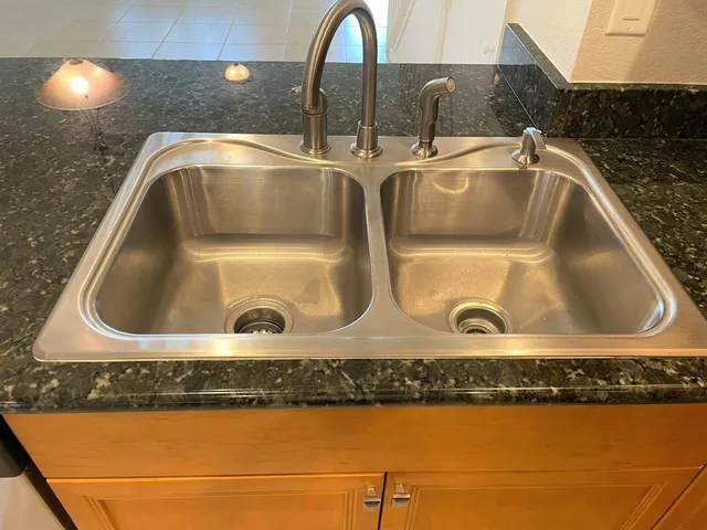 a close view of sink and tap