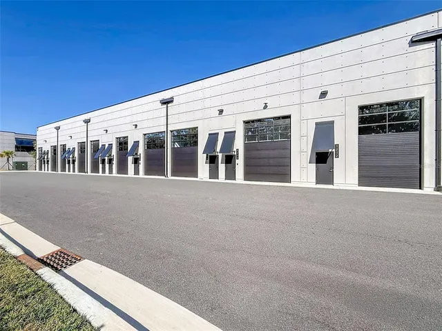a large building with a large window