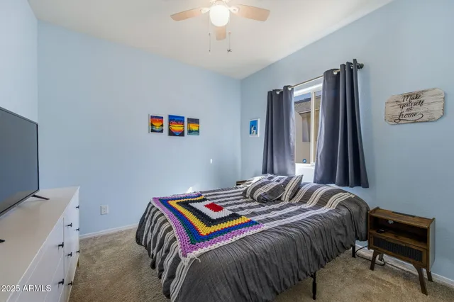 a room with furniture and a window