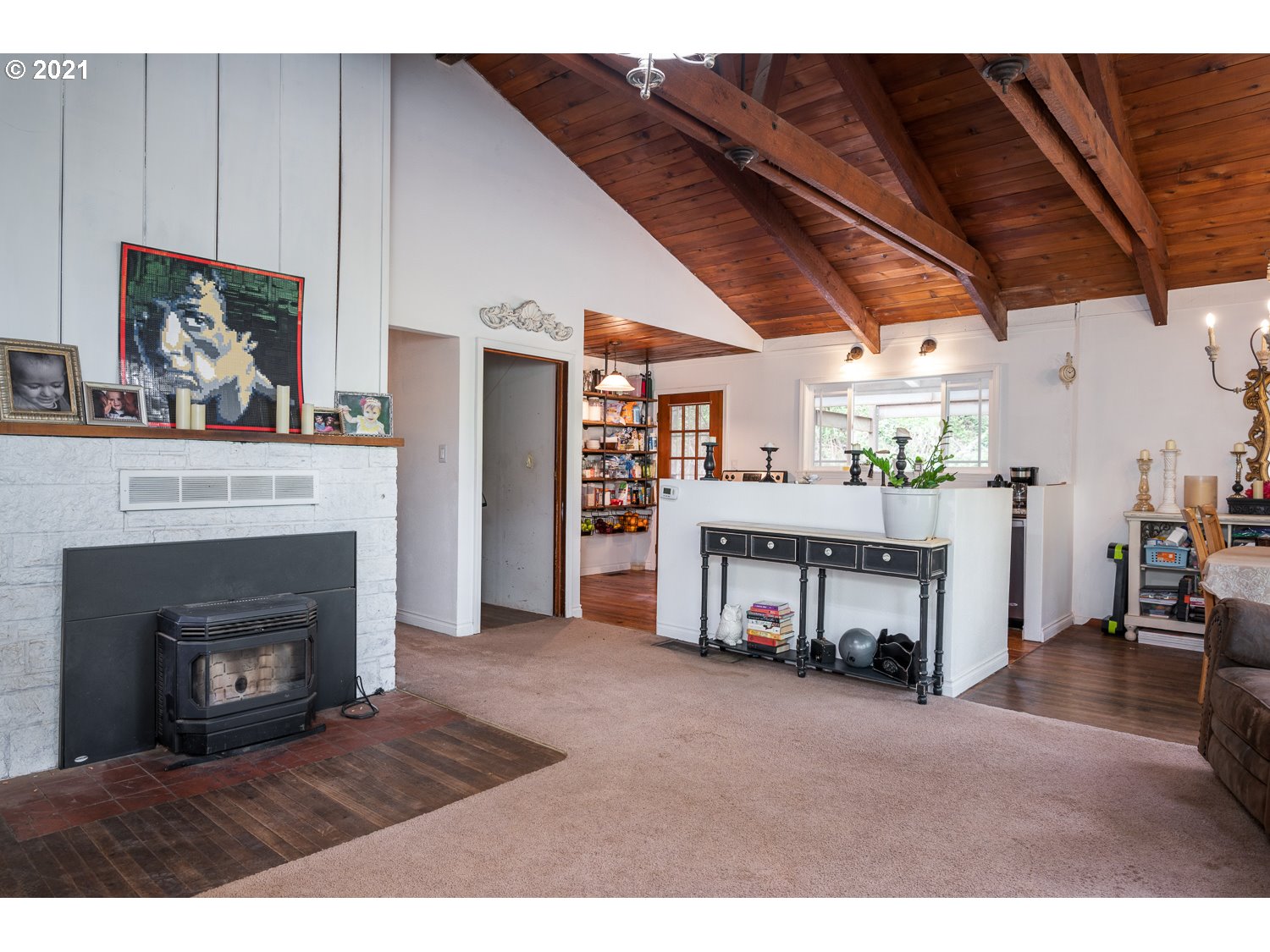 22514 South Redland Road Estacada, OR 97023 - Photo 5 of 28 a living room with furniture and a fireplace