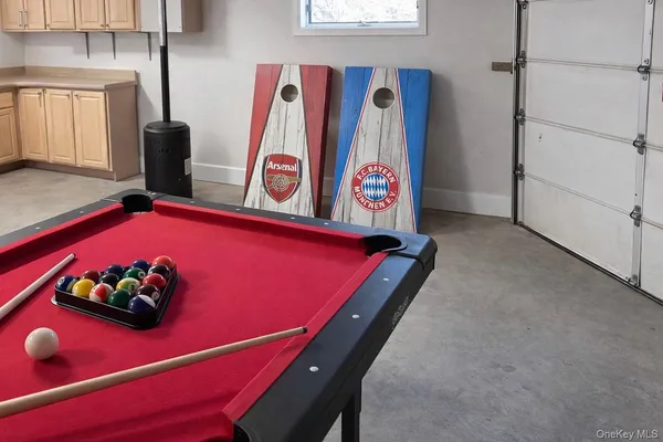 a room with gym equipment