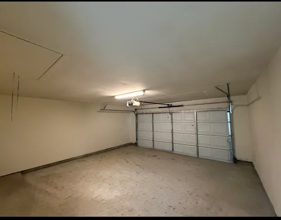 a view of a garage