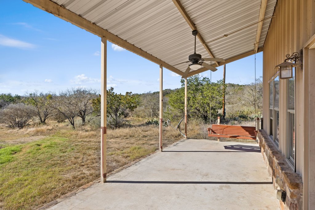 1101 Crider Road Marble Falls, TX 78654 - Photo 31 of 34 View of patio / terrace with ceiling fan