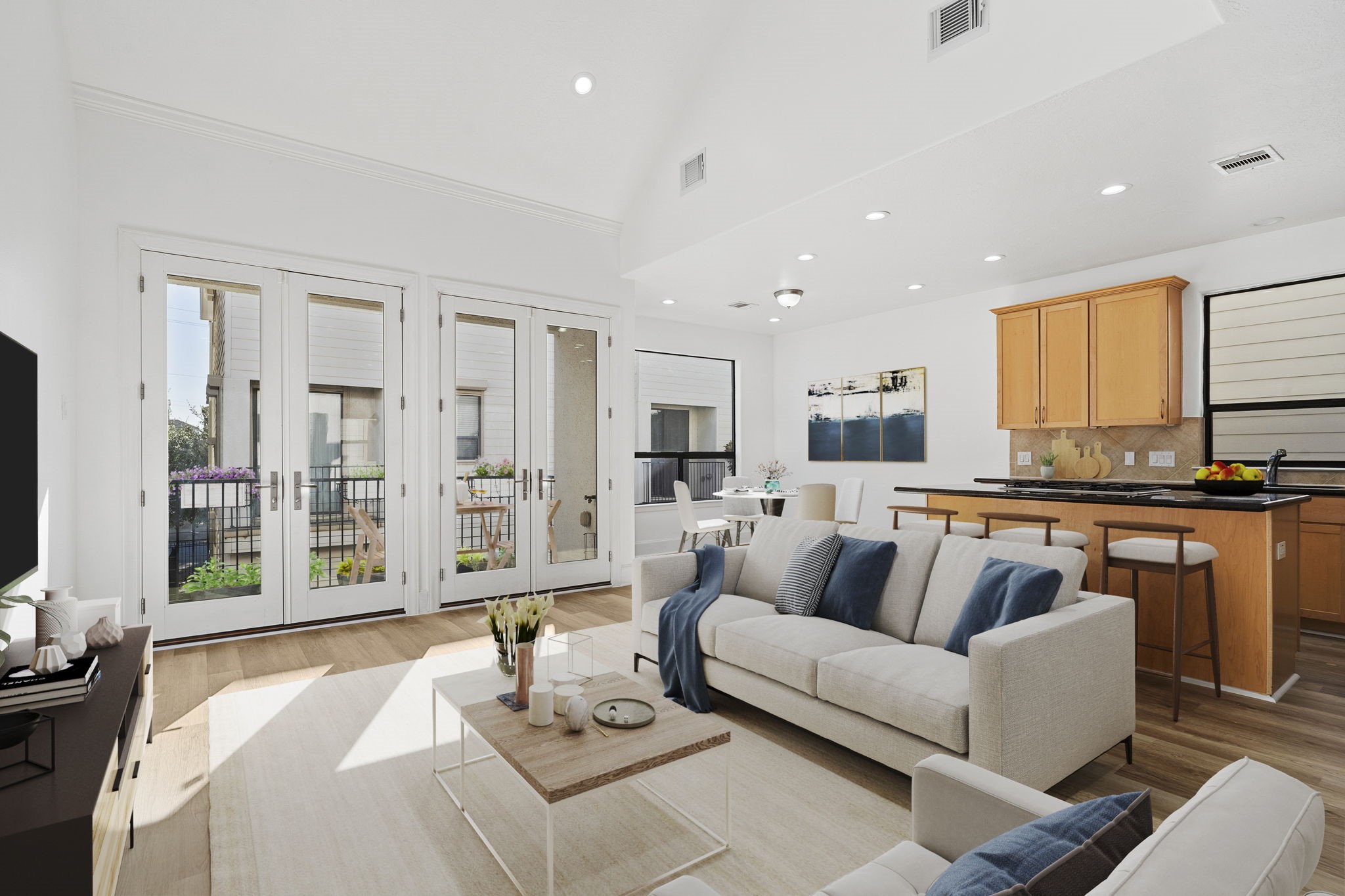 2547 Rusk Street Houston, TX 77003 - Photo 2 of 22 a living room with furniture kitchen view and a large window