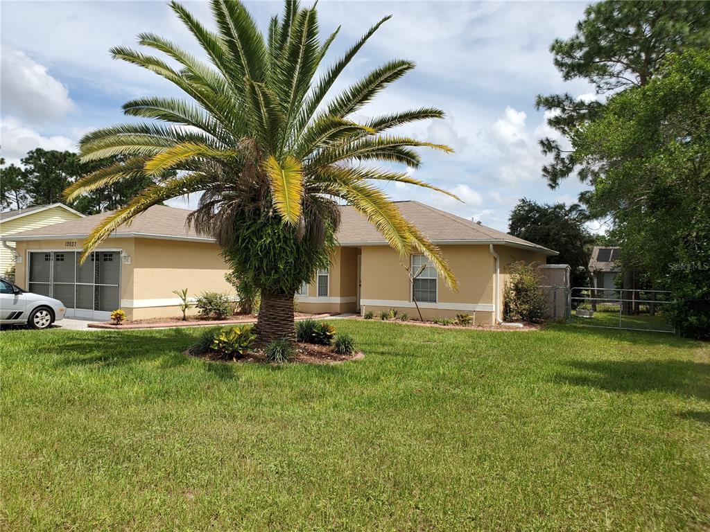 12037 Cavern Road Spring Hill, FL 34609 - Photo 1 of 1 a view of a house with a yard