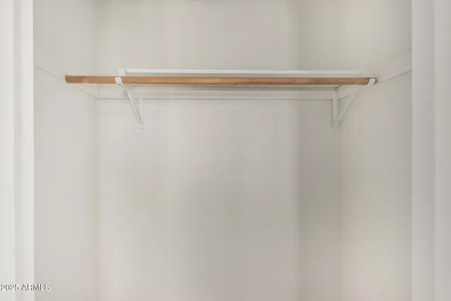 a close up view of racks on the wall