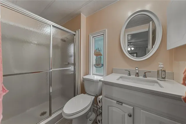 a bathroom with a toilet a sink and a mirror