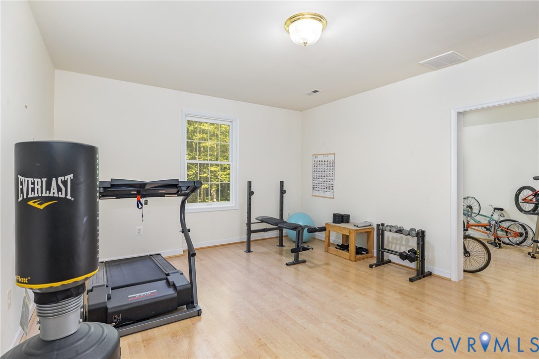 160 Walnut Ridge Drive Stafford, VA 22556 - Photo 29 of 43 Workout room featuring light wood finished floors