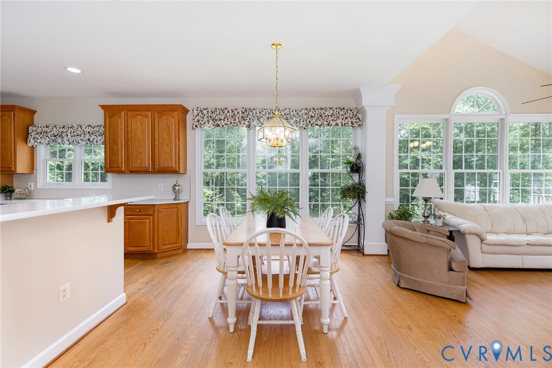 160 Walnut Ridge Drive Stafford, VA 22556 - Photo 10 of 43 Dining area with a chandelier and light wood-type