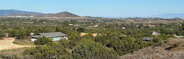 a view of a city with mountain