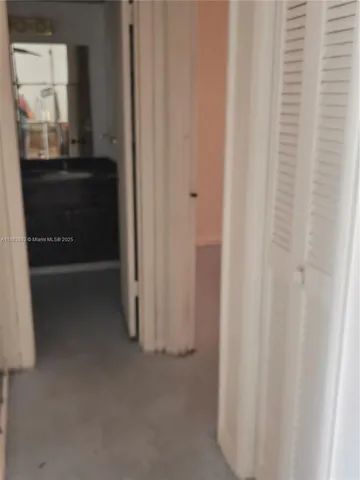 a view of a closet area