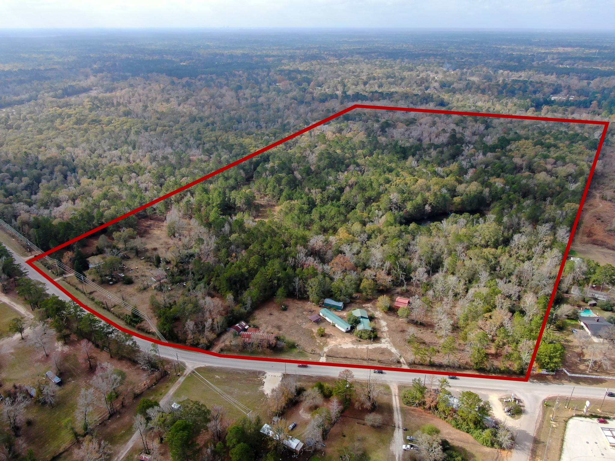 11260 Crockett Martin Road Conroe, TX 77306 - Photo 2 of 24 a view of a forest with a forest